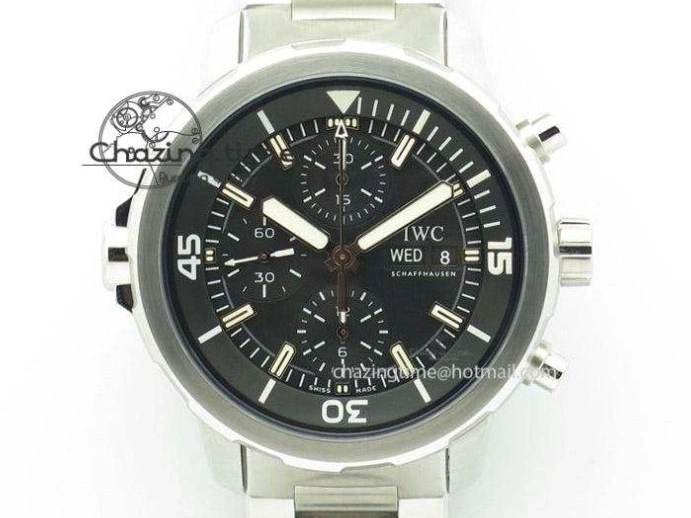 MIROTIME 0417 Portofino Chrono SS Black Dial on SS Mesh Bracelet A StreetReady 7399